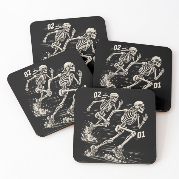 Item preview, Skeleton Runners Vintage Running T-Shirt, Funny Retro Runner Design designed and sold by Style2Vie.