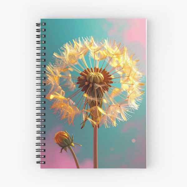 Item preview, Golden Dandelion Seed Head Glowing Floral Illustration designed and sold by BetweenForms.