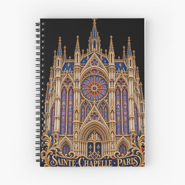 Item preview, Sainte-Chapelle Paris Embroidery – Gothic Cathedral Stained Glass Architecture Art designed and sold by Emoji Emblems.