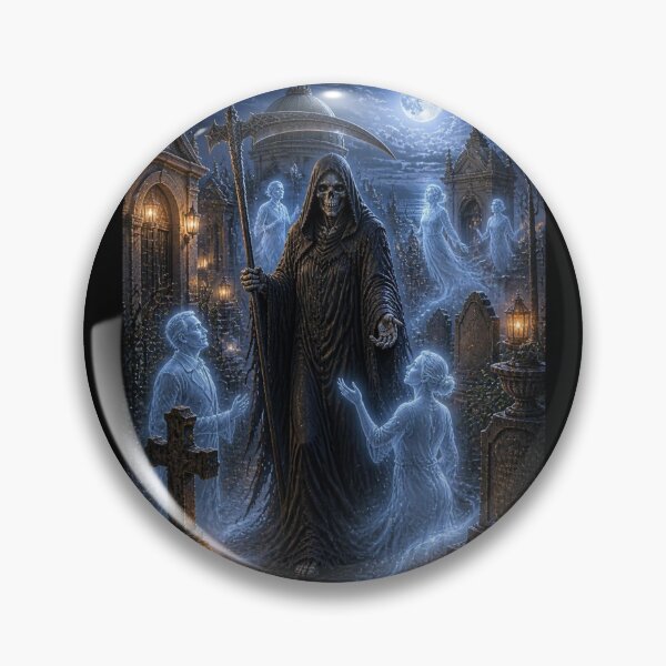 Item preview, Grim Reaper Collecting Souls Cemetery designed and sold by MyE Trendz.