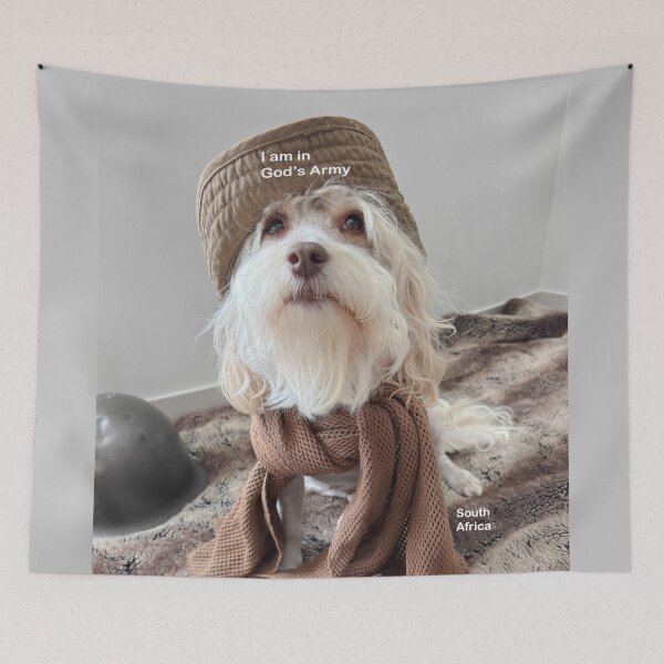 Item preview, An adorable photo for pet lovers around the world. Gods soldier. designed and sold by Faith Based Decor & Art &Gifts.
