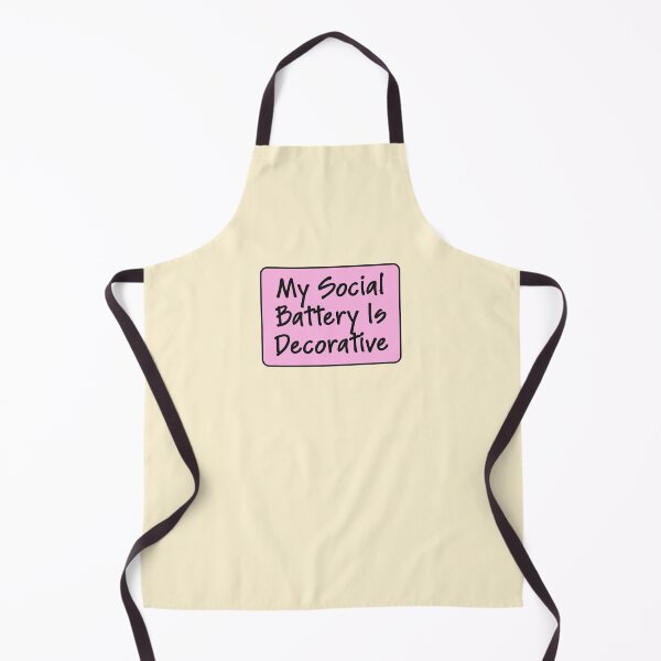 Item preview, My Social Battery Is Decorative Funny Quote designed and sold by jianina-alondra.