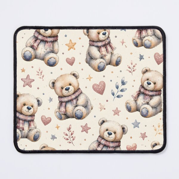 Item preview, Cute Watercolor Teddy Bear Seamless Pattern designed and sold by LinaDesign Store.