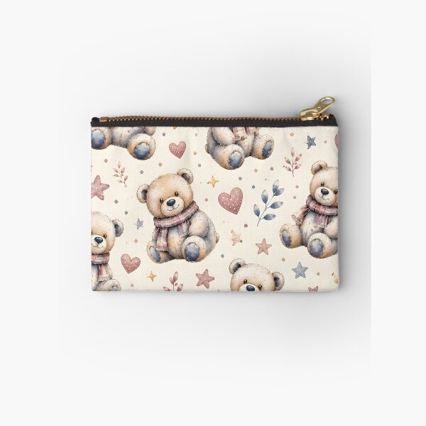Item preview, Cute Watercolor Teddy Bear Seamless Pattern designed and sold by LinaDesign Store.