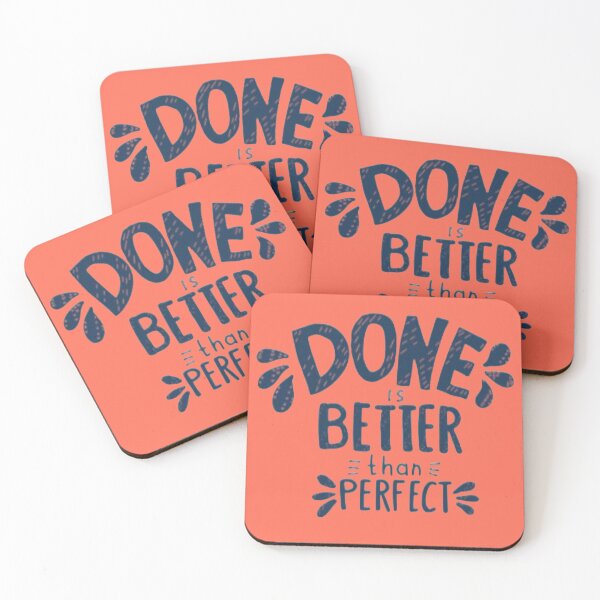 Item preview, Done Is Better Than Perfect Blue Motivational Sticker designed and sold by Scro-Ciob-Shop.