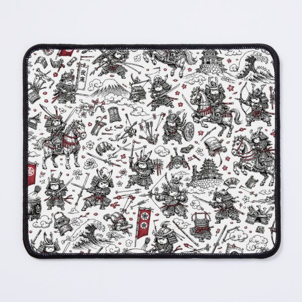 Item preview, Samurai Battle Doodle – Warrior Japan Seamless Pattern designed and sold by i-corp.