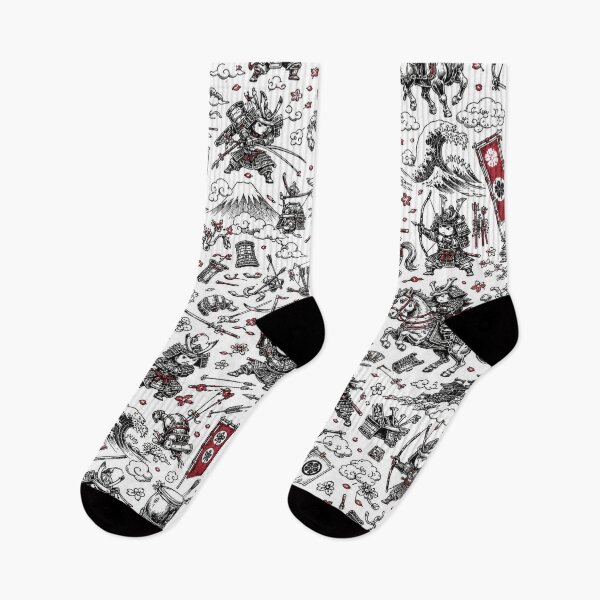 Item preview, Samurai Battle Doodle – Warrior Japan Seamless Pattern designed and sold by i-corp.