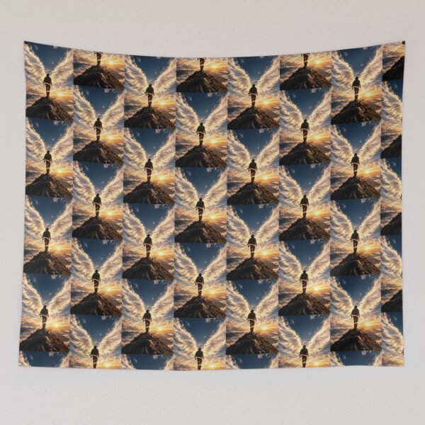 Item preview, Angel Wings Mountain Peak Fantasy Landscape designed and sold by Ink-verse-.