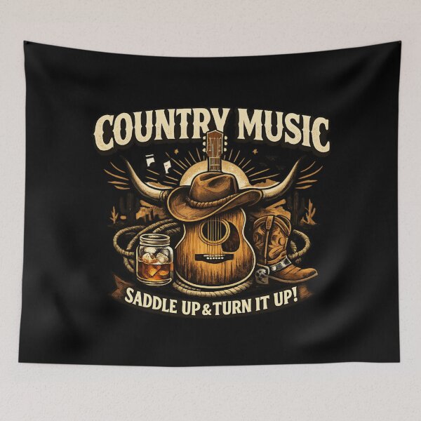 Item preview, Country Music Cowboy Vintage - Western Guitar Saddle Up designed and sold by SidTastic .