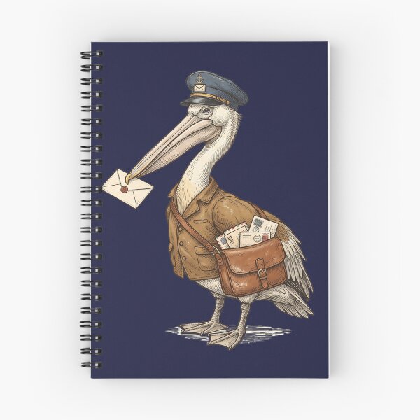 Item preview, Vintage Pelican Postman – Coastal Bird Character designed and sold by Neuro Muse Studio.