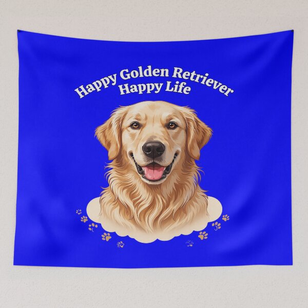 Item preview, Golden Retriever Happy Golden Retriever Happy Life Funny Dog Owner Art Design designed and sold by fantasticdesign.