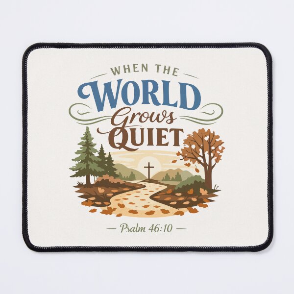 Item preview, When the World Grows Quiet Autumn Typography  designed and sold by stylishdzign.