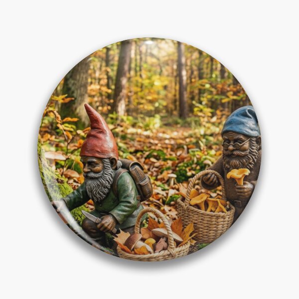 Item preview, Wroclaw Gnomes Autumn Mushroom Foraging designed and sold by Purrfecta.