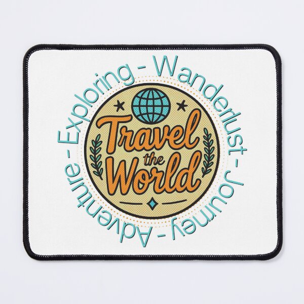 Item preview, Travel the World Vintage Badge | Wanderlust Adventure Retro Travel Design designed and sold by DonnaRaine.