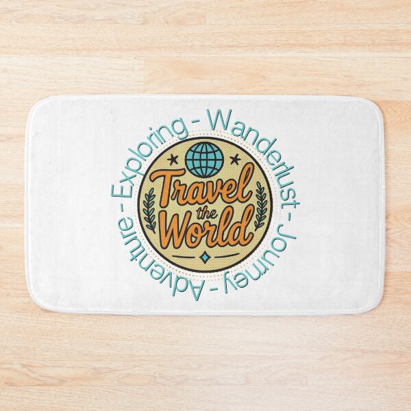 Item preview, Travel the World Vintage Badge | Wanderlust Adventure Retro Travel Design designed and sold by DonnaRaine.