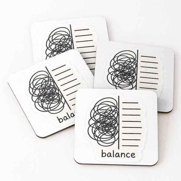 Item preview, Balance Chaos to Calm Line Art Sticker designed and sold by HamieStudio.