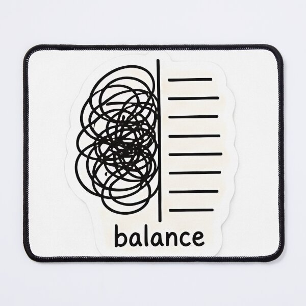 Item preview, Balance Chaos to Calm Line Art Sticker designed and sold by HamieStudio.