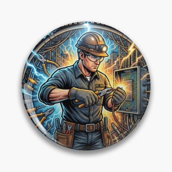 Item preview, Powering The World One Wire At A Time – Electrician Design designed and sold by PixelStyle Studio.