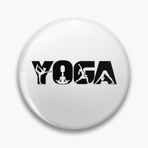 Artikelvorschau, Minimalistisches Yoga-T-Shirt – Silhouetten von Yoga-Posen sind in das Wort YOGA integriert. entworfen und verkauft von J-Impression.
