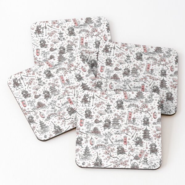 Item preview, Samurai Sakura Doodle – Cherry Blossom Warrior Pattern designed and sold by i-corp.