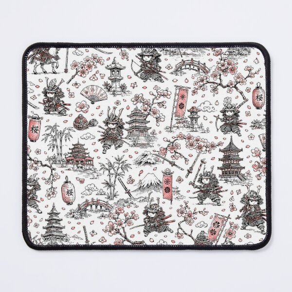 Item preview, Samurai Sakura Doodle – Cherry Blossom Warrior Pattern designed and sold by i-corp.