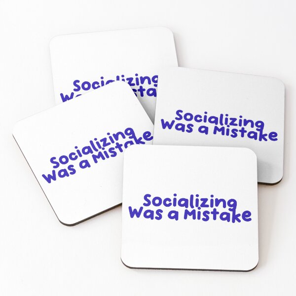 Item preview, Socializing Was a Mistake Funny Introvert Quote designed and sold by jianina-alondra.