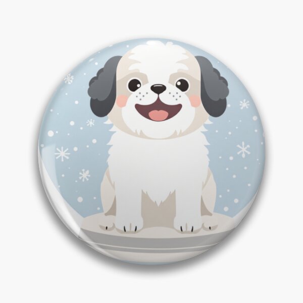 Item preview, Happy Shih Tzu in a Snowglobe designed and sold by cybercanvasmuse.