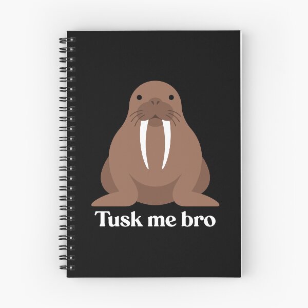 Item preview, Funny Walrus Tusk Me Bro Animal Pun Typography designed and sold by ZUMERI.