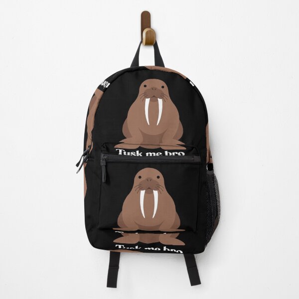 Item preview, Funny Walrus Tusk Me Bro Animal Pun Typography designed and sold by ZUMERI.