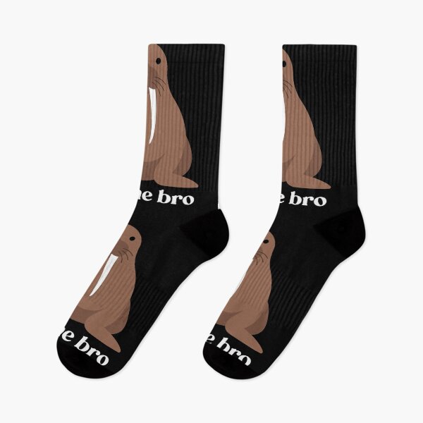 Item preview, Funny Walrus Tusk Me Bro Animal Pun Typography designed and sold by ZUMERI.