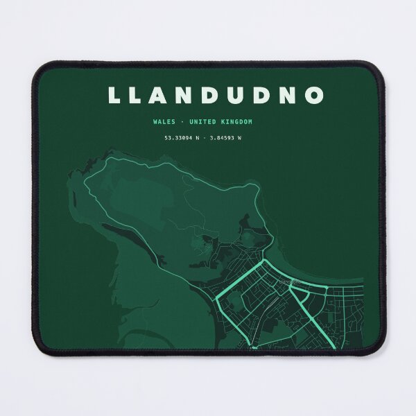 Item preview, Llandudno Map Poster - Terrain Emerald designed and sold by Patterned by Pixels.