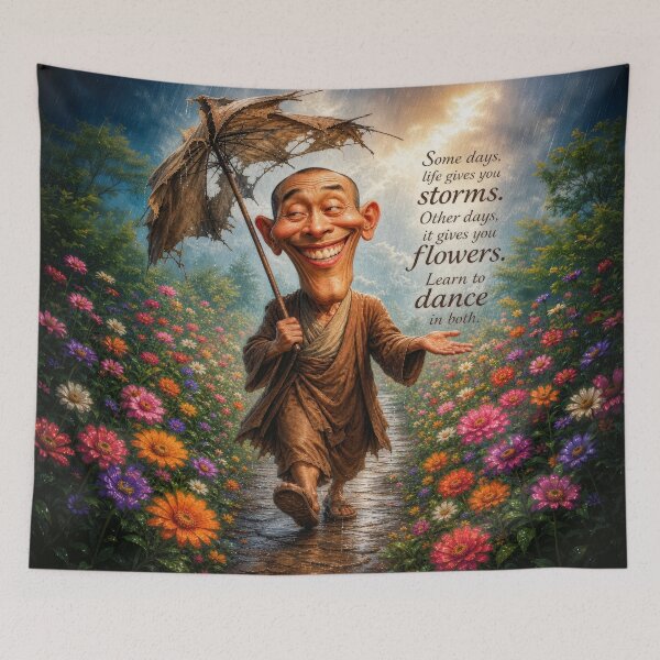 Item preview, Peaceful Mindset Delicate Flowers in the Storm designed and sold by The Brother Wu Collection.