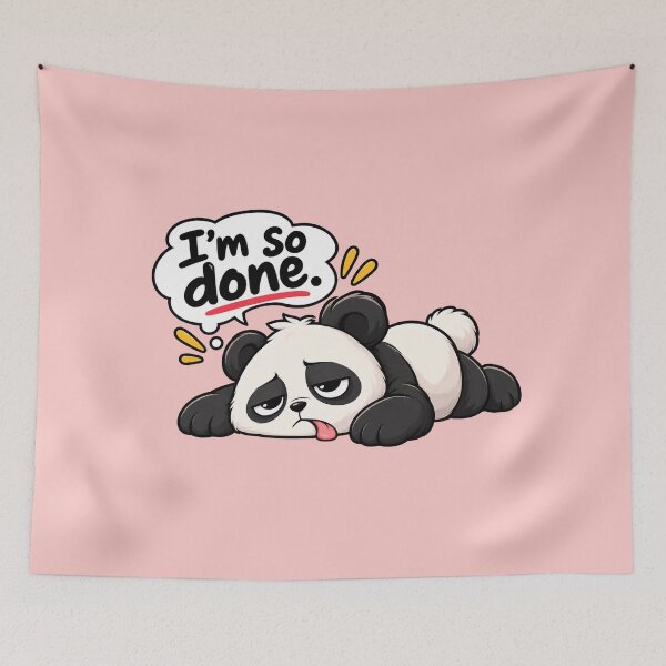Item preview, I'm So Done Funny Panda Meme designed and sold by StickyDelights.