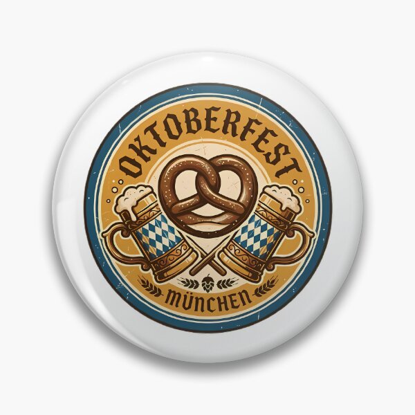 Item preview, Vintage Oktoberfest Pretzel and Beer Mug Emblem designed and sold by GTFullShop.