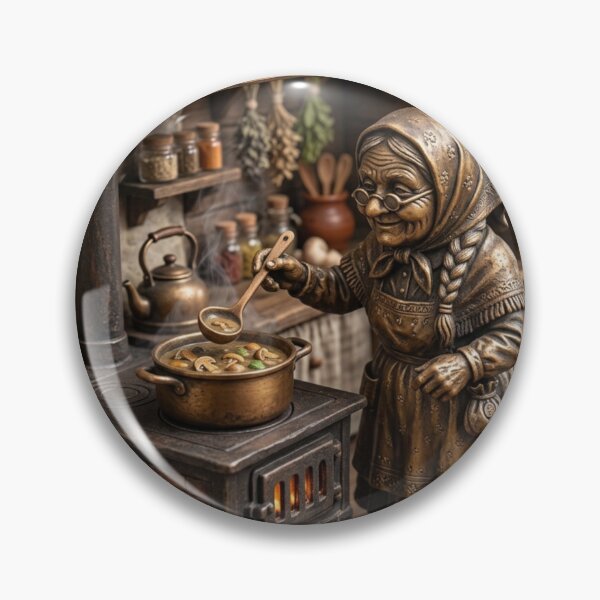 Item preview, Wroclaw Bronze Babcia Gnome Mushroom Soup designed and sold by Purrfecta.