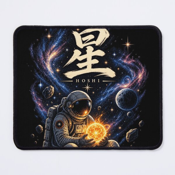 Item preview, Hoshi Star - Japanese Kanji Vibrant Space Galaxy Astronaut Art designed and sold by AstroPal28.