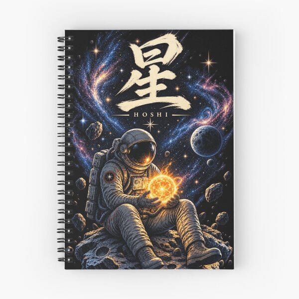 Item preview, Hoshi Star - Japanese Kanji Vibrant Space Galaxy Astronaut Art designed and sold by AstroPal28.