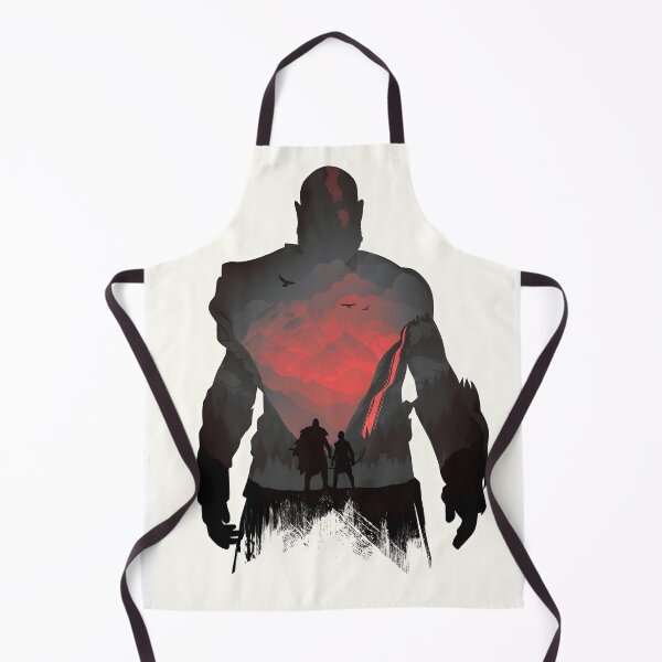 Item preview, Kratos and Atreus Double Exposure Landscape | God of War Unofficial Fan Art designed and sold by My Artprintz.