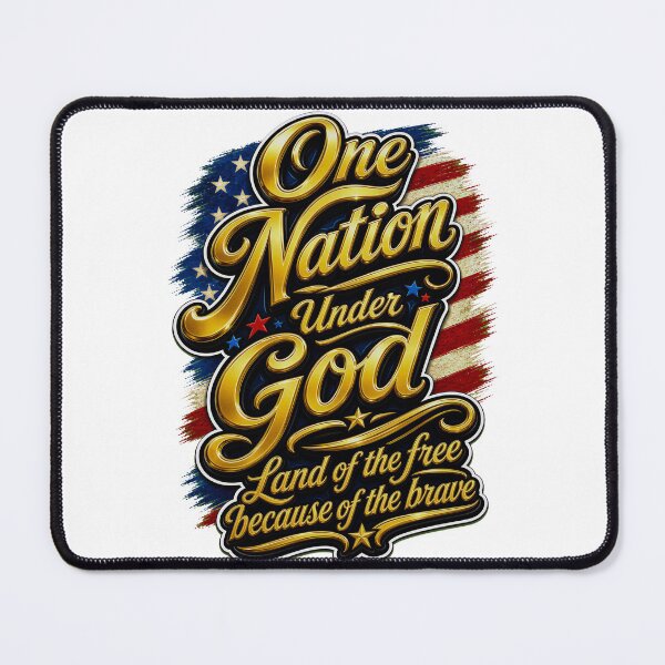 Item preview, One Nation Under God – Patriotic Christian American Flag Faith & Freedom designed and sold by WLHmedia.com .