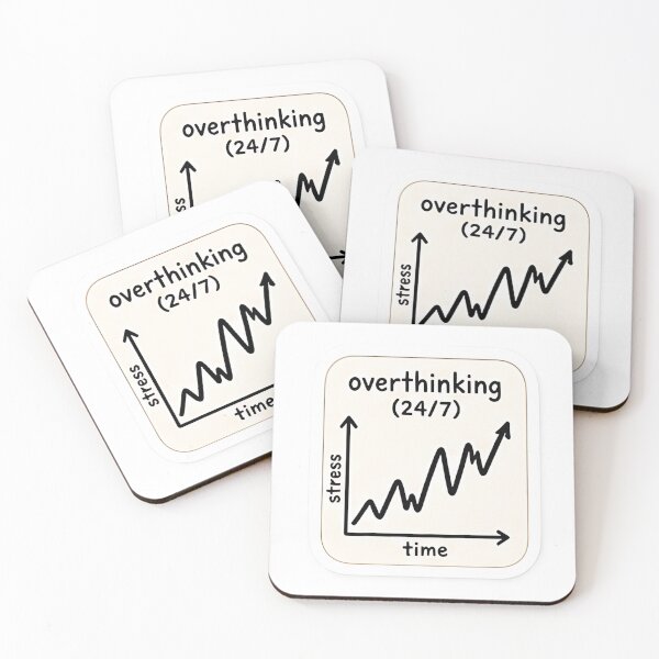 Item preview, Overthinking 24/7 Stress Graph Sticker designed and sold by HamieStudio.