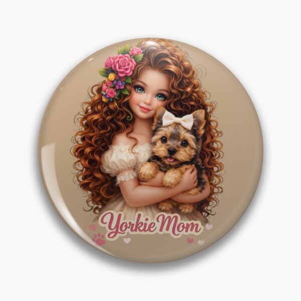 Item preview, Yorkie Mom – Cute Girl Holding Yorkie Design designed and sold by Yorkie Magic Studio .