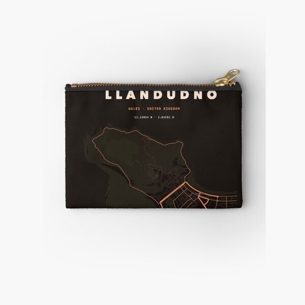 Item preview, Llandudno Map Poster - Terrain Copper designed and sold by Patterned by Pixels.
