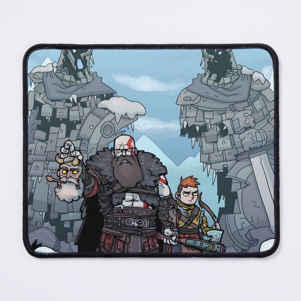 Item preview, Kratos Atreus and Mimir Stylized Cartoon | God of War Unofficial Fan Art designed and sold by My Artprintz.