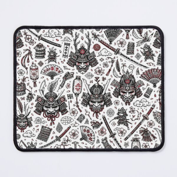 Item preview, Samurai Mask Doodle – Dark Japanese Warrior Pattern designed and sold by i-corp.