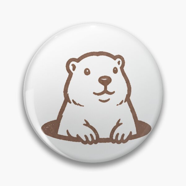 Item preview, Cute Groundhog Peeking Out of Burrow designed and sold by Inka Moon Design.