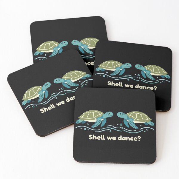 Item preview, Cute Sea Turtles Shell We Dance Typography Art designed and sold by ZUMERI.