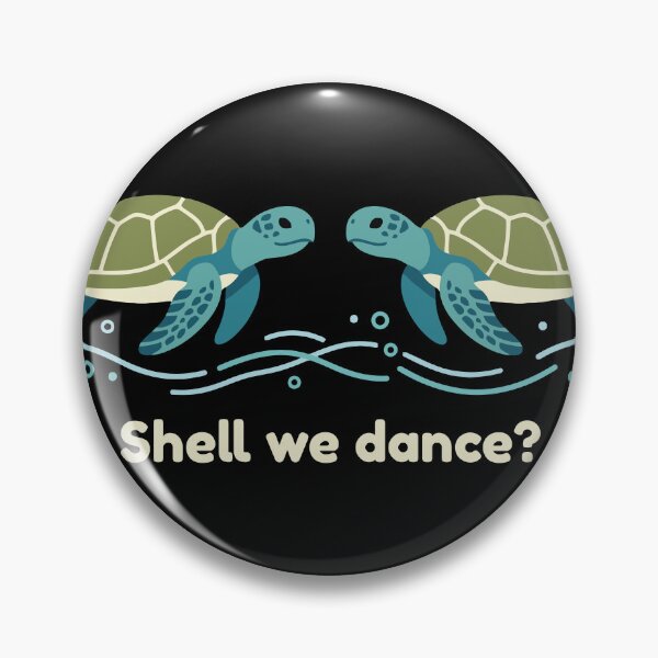 Item preview, Cute Sea Turtles Shell We Dance Typography Art designed and sold by ZUMERI.