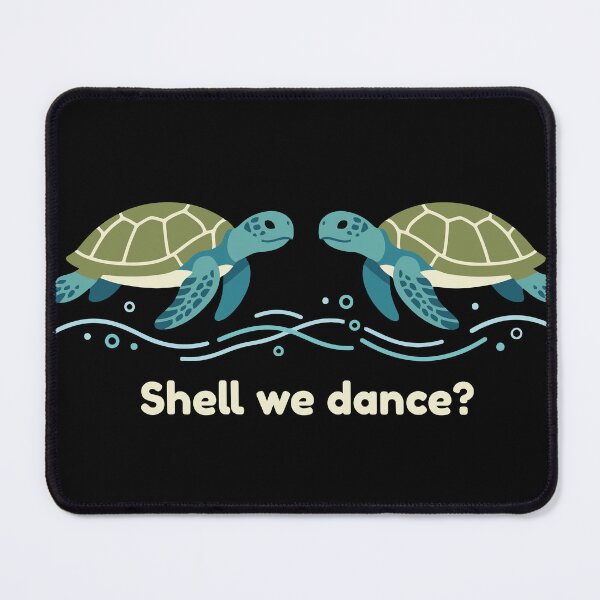 Item preview, Cute Sea Turtles Shell We Dance Typography Art designed and sold by ZUMERI.