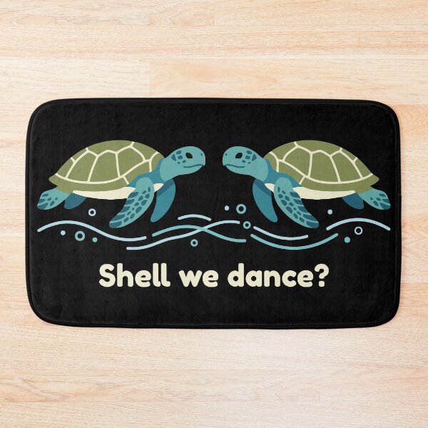 Item preview, Cute Sea Turtles Shell We Dance Typography Art designed and sold by ZUMERI.