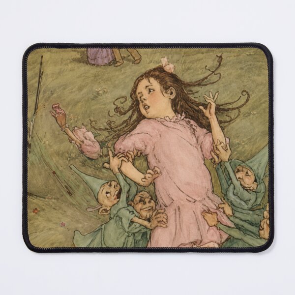 Item preview, Fairy Tale Wall Art, Amelia and the Dwarfs Storybook Print, Vintage Illustration designed and sold by RickE.